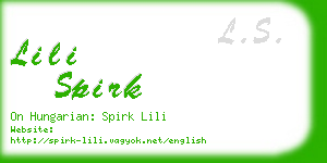 lili spirk business card